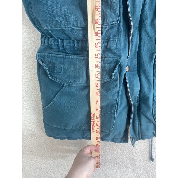 Vintage WearGuard Chore Coat Jacket Mens Large Blue Quilted Lined Canvas Work - Picture 3 of 16